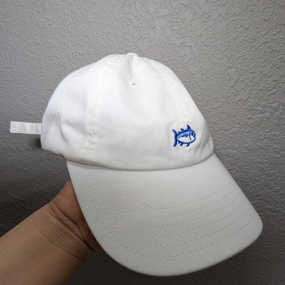 Southern Tide Blue and White Fish Logo Cap